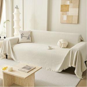 Deep Dream Couch Cover Blanket, Soft Chenille Sofa Covers for 3 Cushion Couch, Sofa Slipcovers Washable Furniture Protector for Dogs Pets (Beige, 71"x118")
