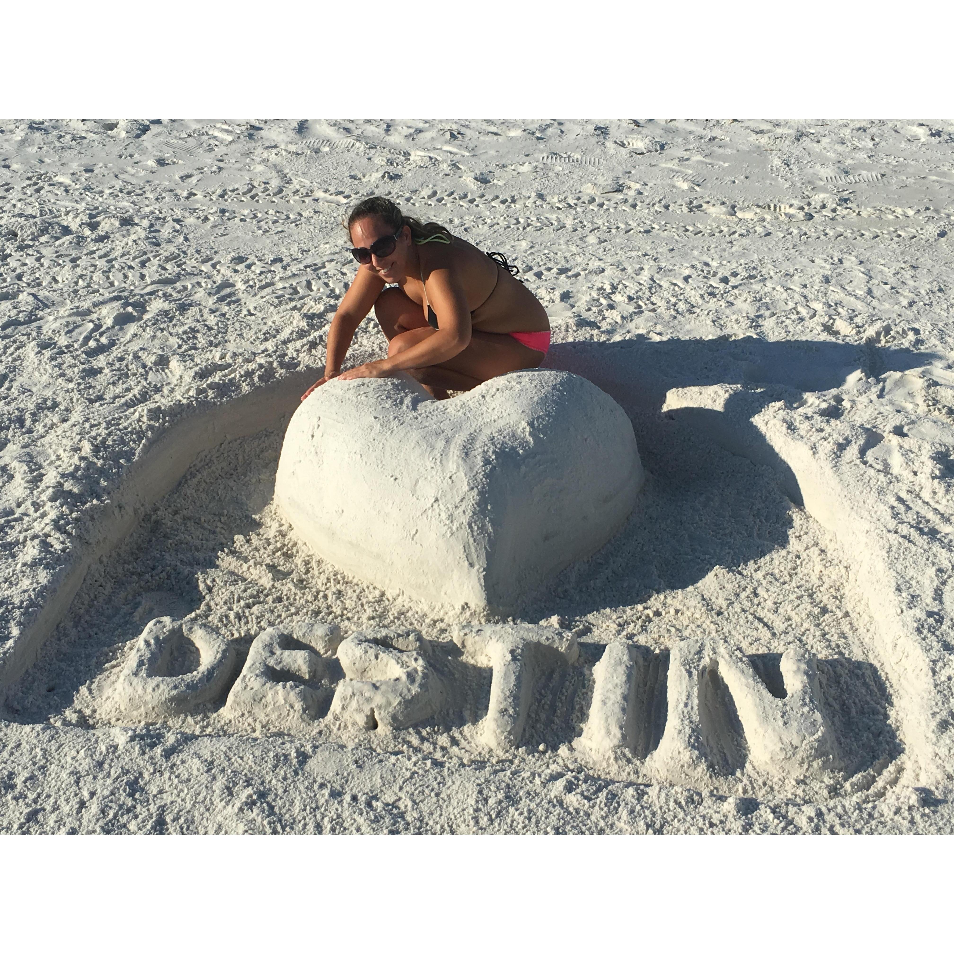 Living in Destin Florida brought out the artistic talents of Lauren....kind of.