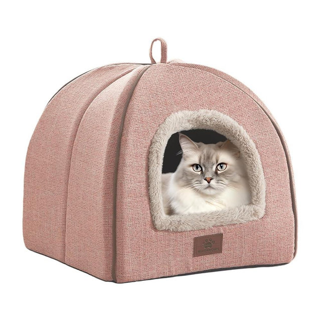 WINDRACING Cat Bed for Indoor Cats - Cat Cave Beds Cat House Cat Tent with Removable Washable Cushioned Pillow, Soft Kitten beds,Cat Beds & Furniture, for Small and Medium Pet Bed