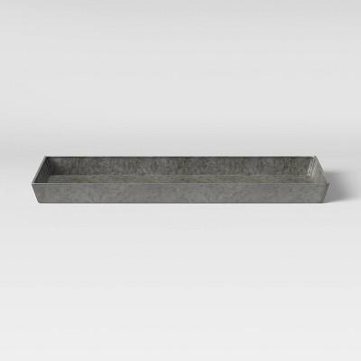 31" Rectangular Iron Boot Tray Darkened Zinc Natural - Smith & Hawken&#8482;