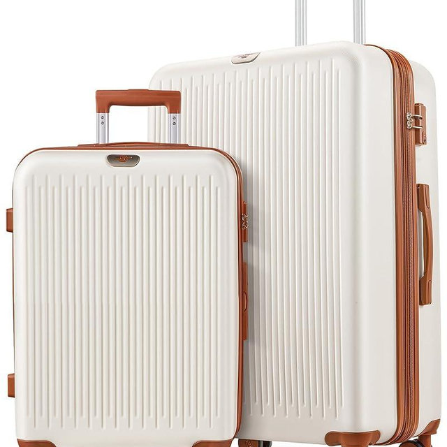 luggage 2 piece sets,Expandable Hard Shell Luggage Set with Spinner Wheels, TSA Lock, 20/28 inch Travel Suitcase Set