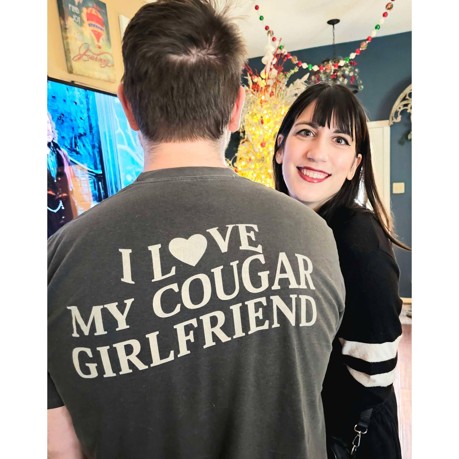 He loves his cougar fiance now!