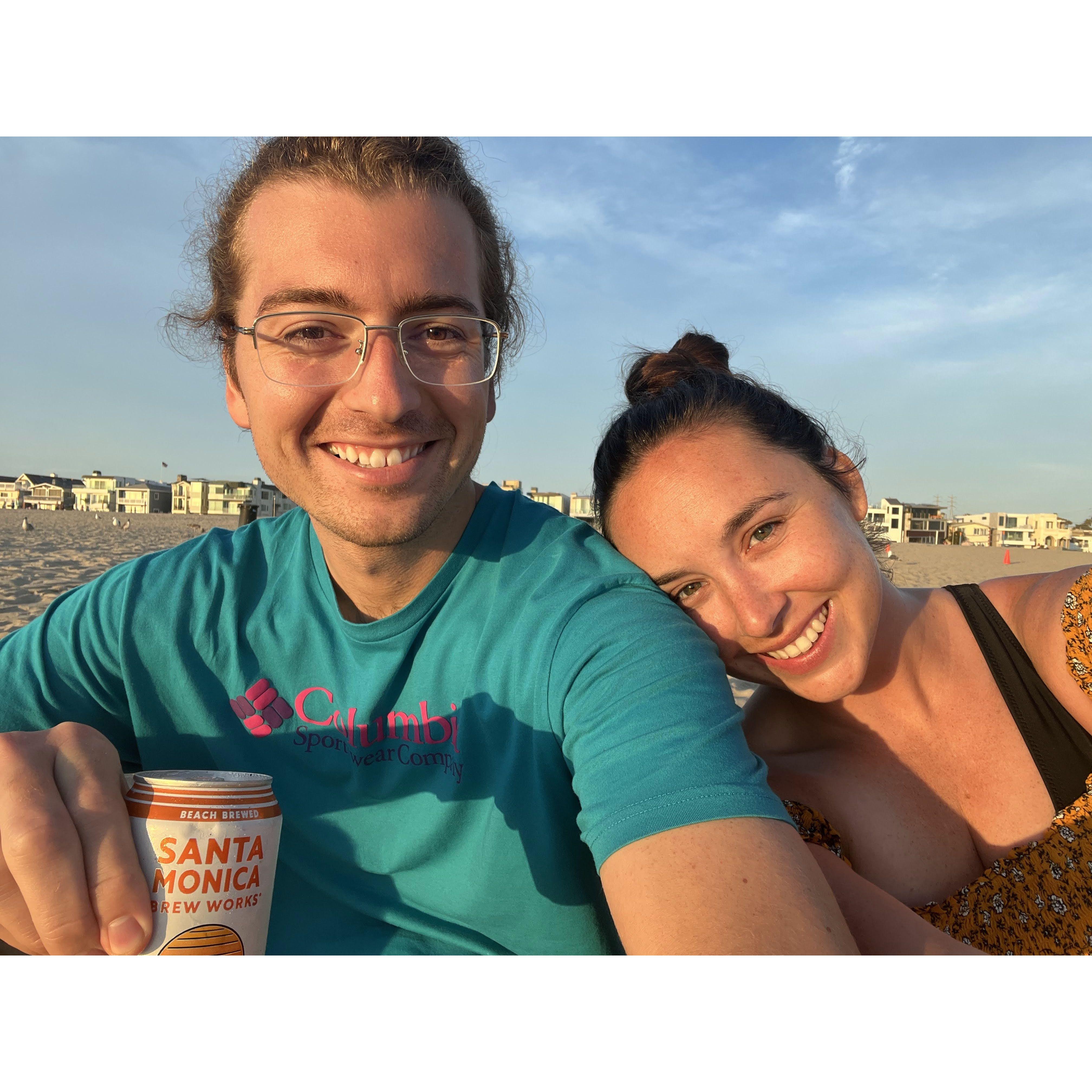 One of our MANY beach days together:)