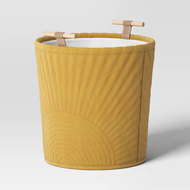 Floor Quilted Storage Basket Yellow - Pillowfort™