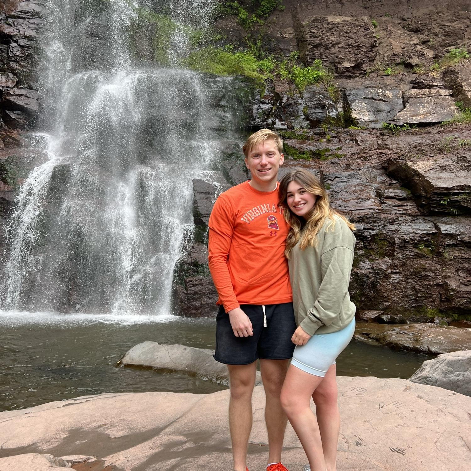 For all of our anniversaries we have driven up to Tannserville to go camping and hiking at Kaaterskill Falls.
