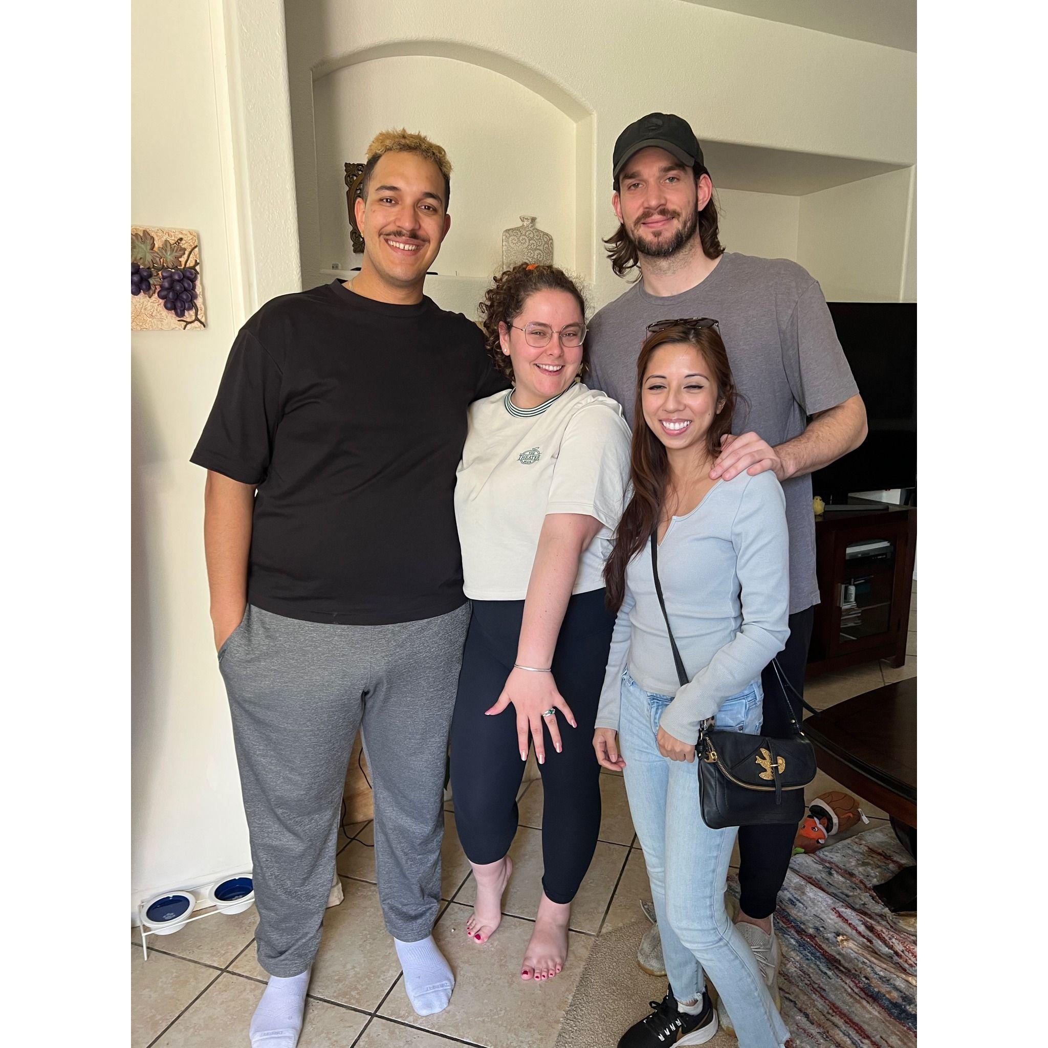 Jenna's family surprising her and Nick when they got back from Japan after their engagement