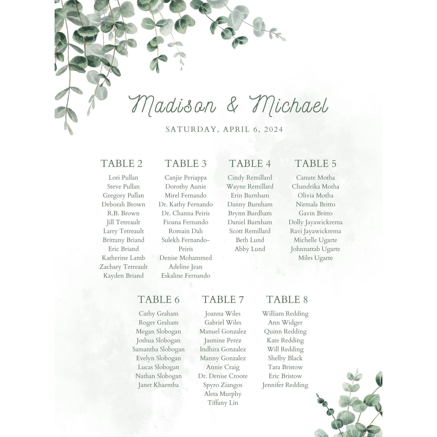Seating Chart I