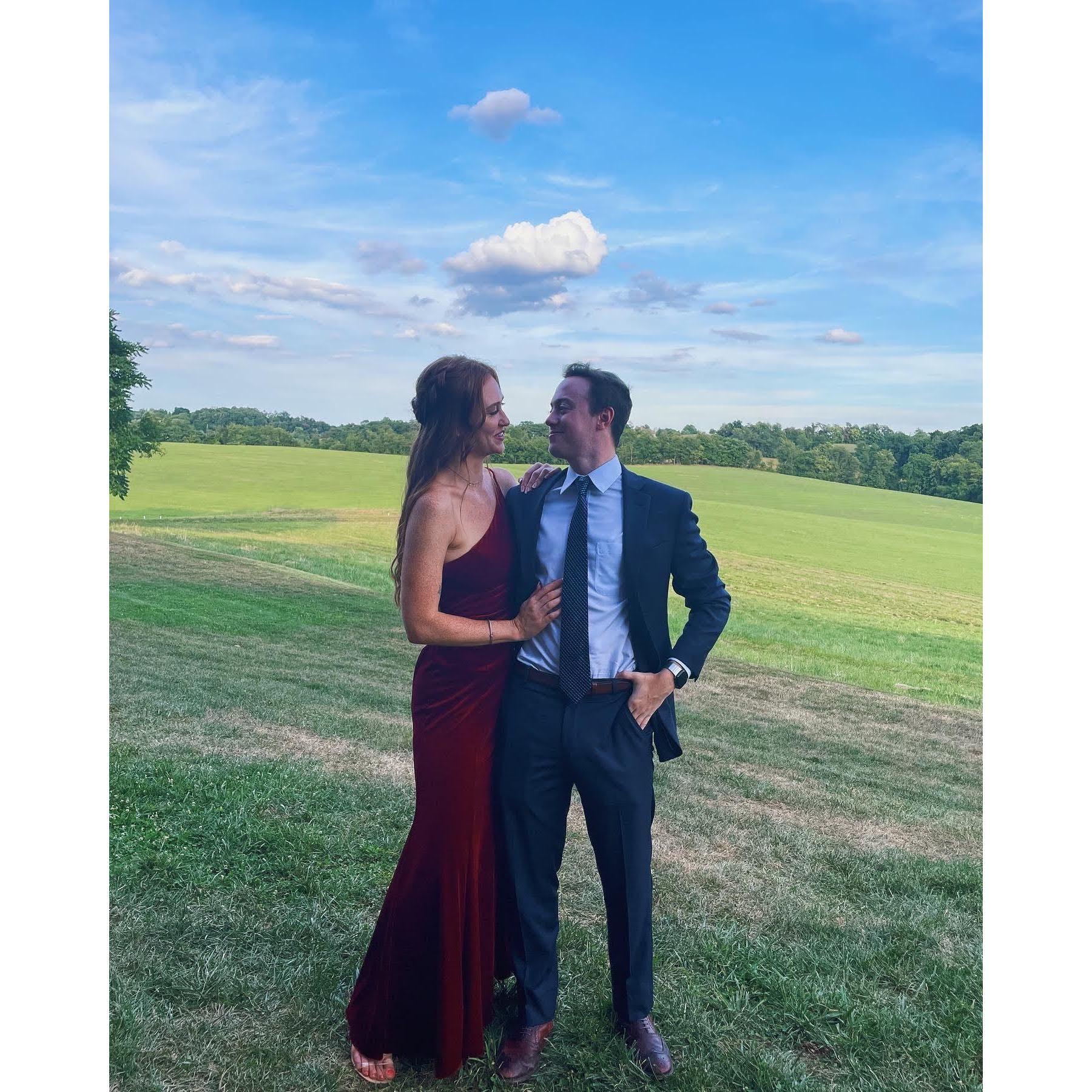at a friend's wedding in 2022