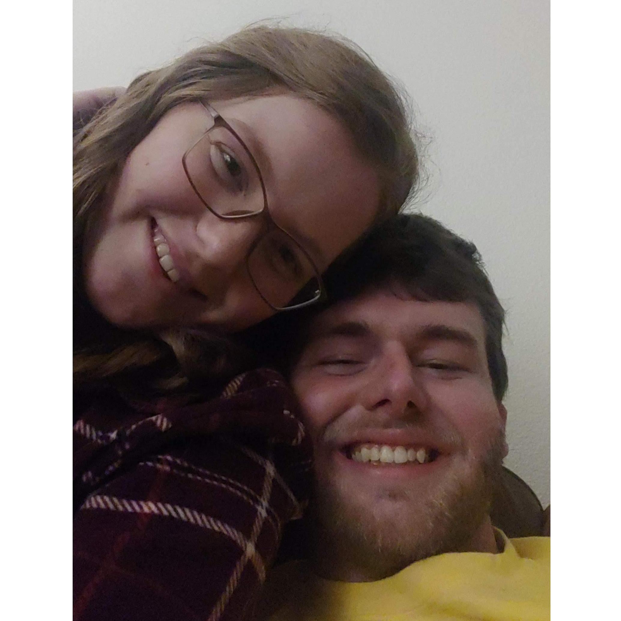 Always cuddling with my love.