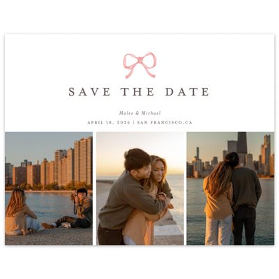 Pink Wedding Digital Save the Date - Perkins Multiphoto