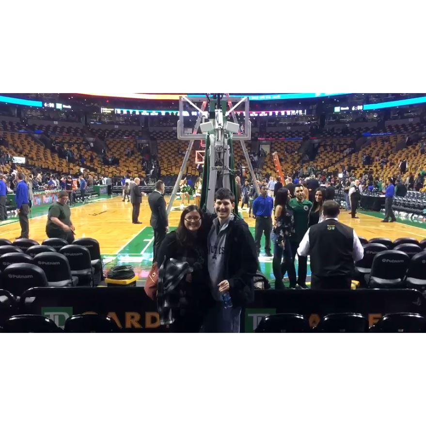 Incredibly close seats at a Celtics game a few years back!
