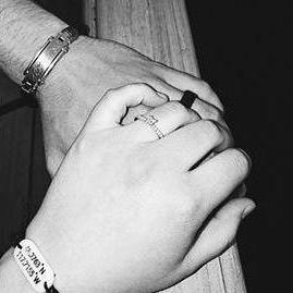 Bruce and Rachael; Our bracelets, and rings we got for each other, (2019).