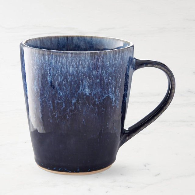 Cyprus Reactive Glaze Mugs, Set of 8, Blue