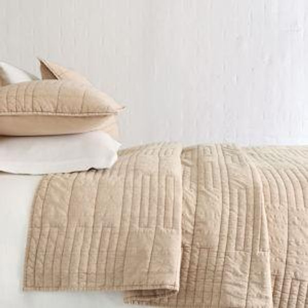 Parks Washed Cotton Quilt - Sandstone (KING)