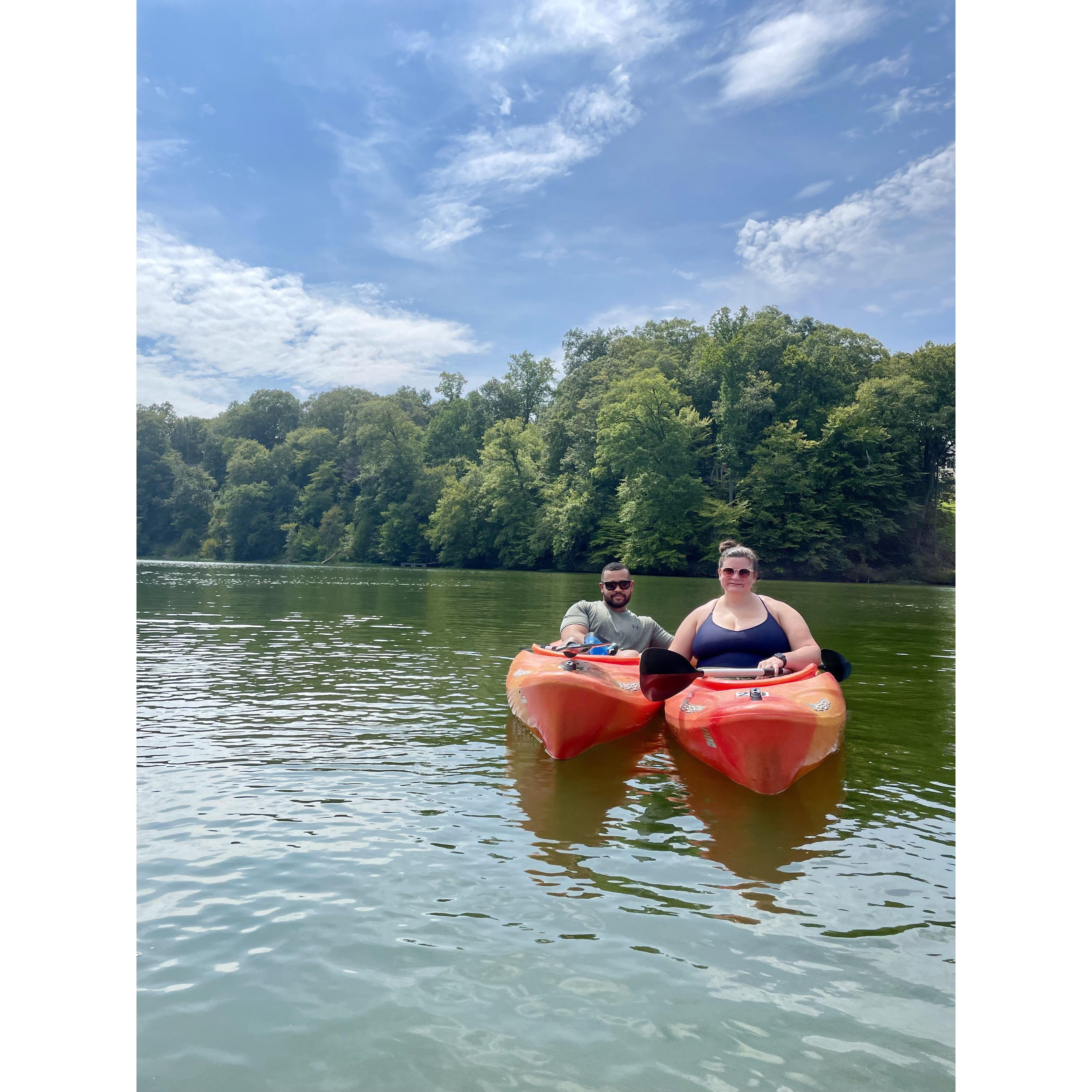 Kayaking on the Occoquan River in Virginia.