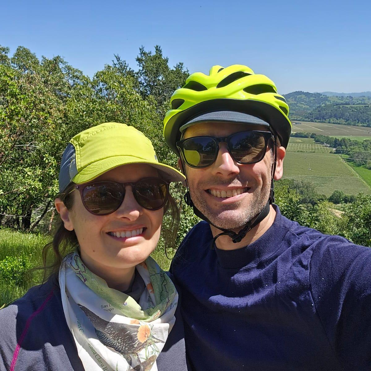 Biking through Healdsburg in the spring