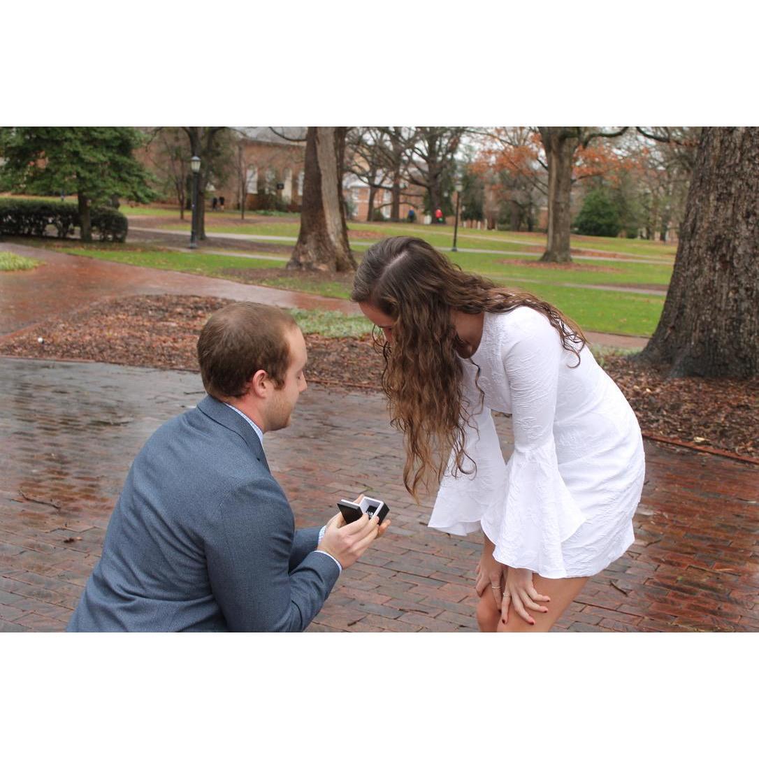 When Thomas popped the question