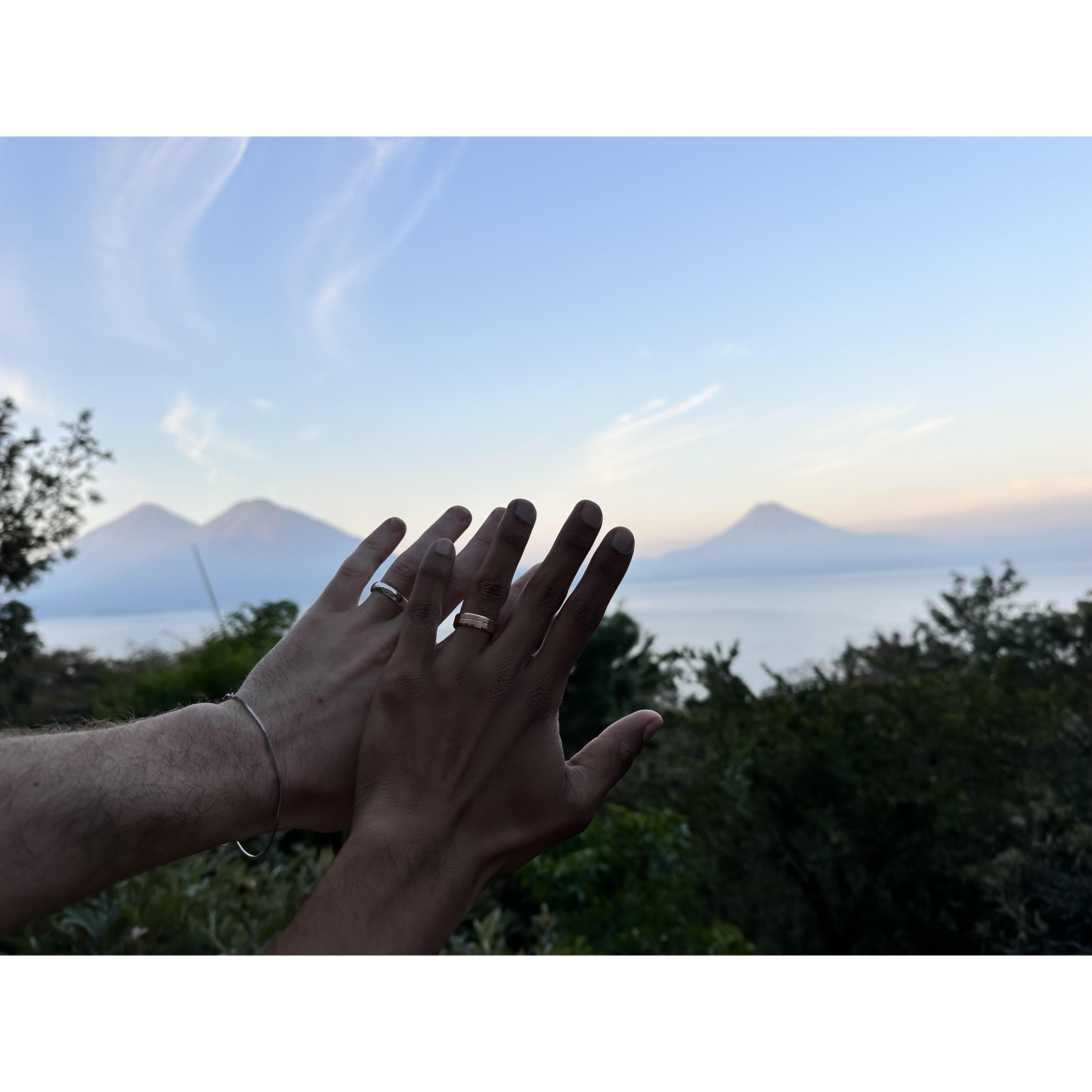 February 2024: We got engaged at Lake Atitlán in Guatemala! 🇬🇹