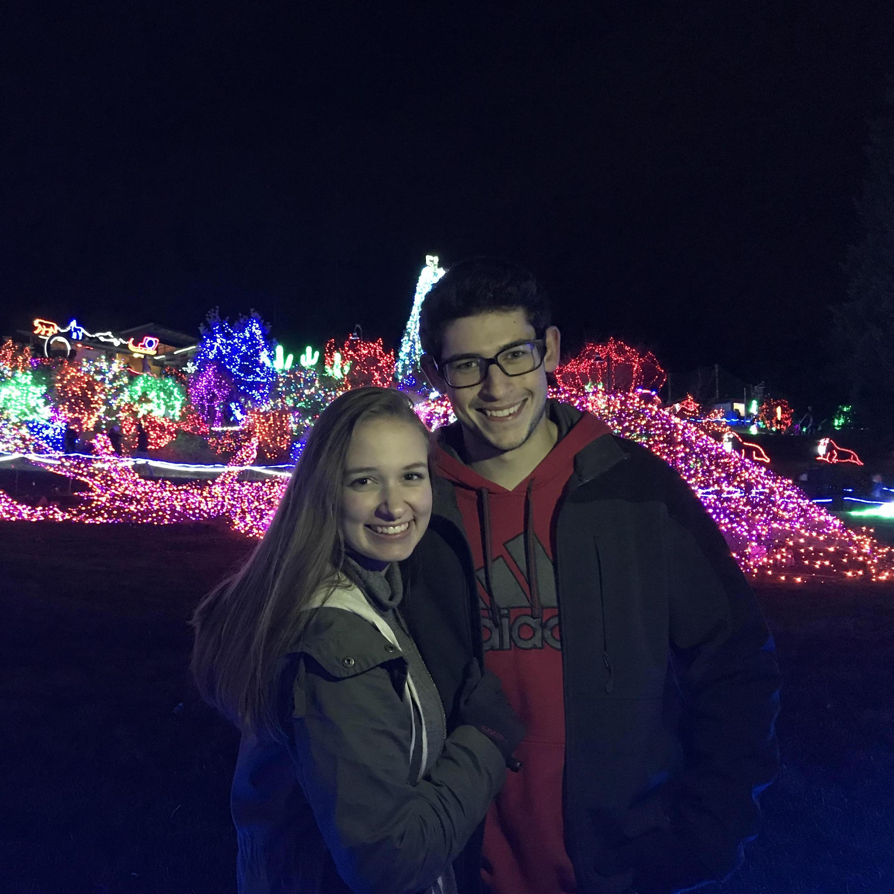 Exploring Zoo Lights together