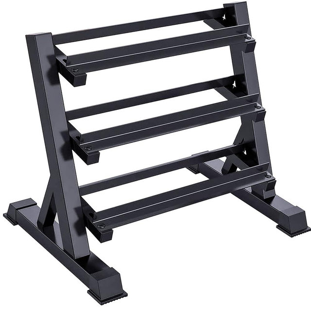 JDGG Dumbbell Rack Adjustable 3-Tier Weight Stand for Home Gym, 1100LB Capacity Heavy Duty Weight Storage Rack for Dumbbells, Kettlebells
