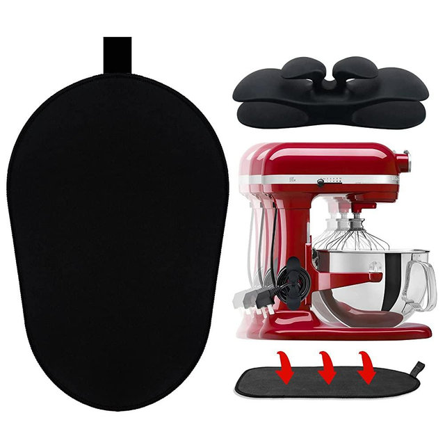 Sliding Mat for Kitchenaid Stand Mixer Slider Mat with Bendable Cord Organizers for KitchenAid 5-8 Qt Appliances Air Fryer Slider Mat
