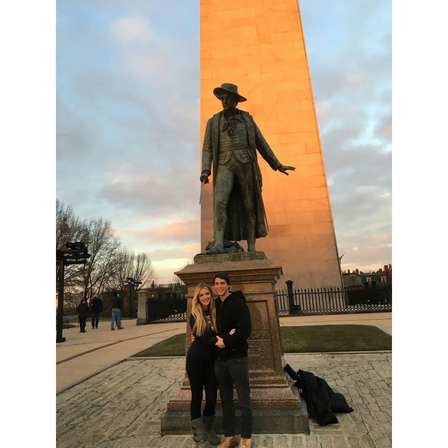 December, 2016- The first time walking Boston's Freedom Trail together