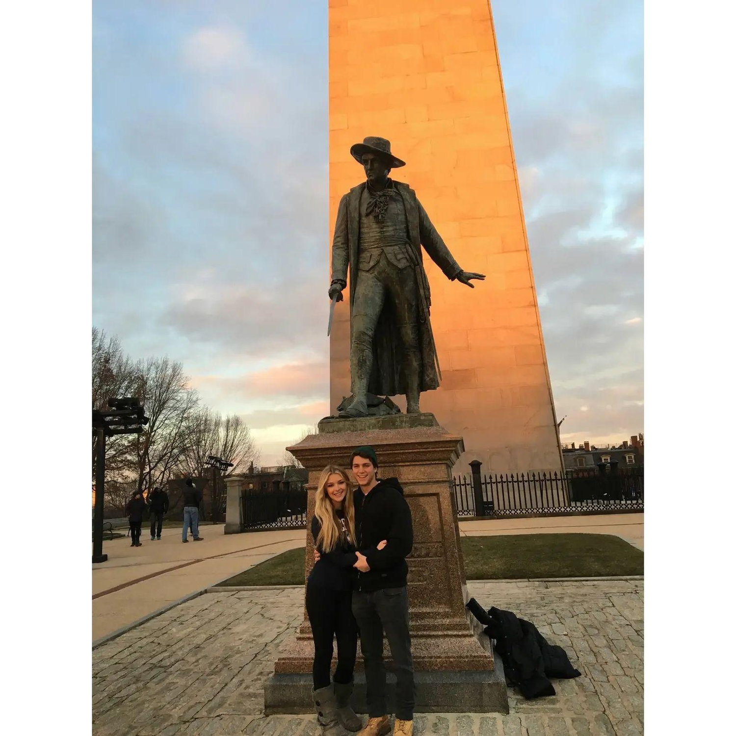 December, 2016- The first time walking Boston's Freedom Trail together