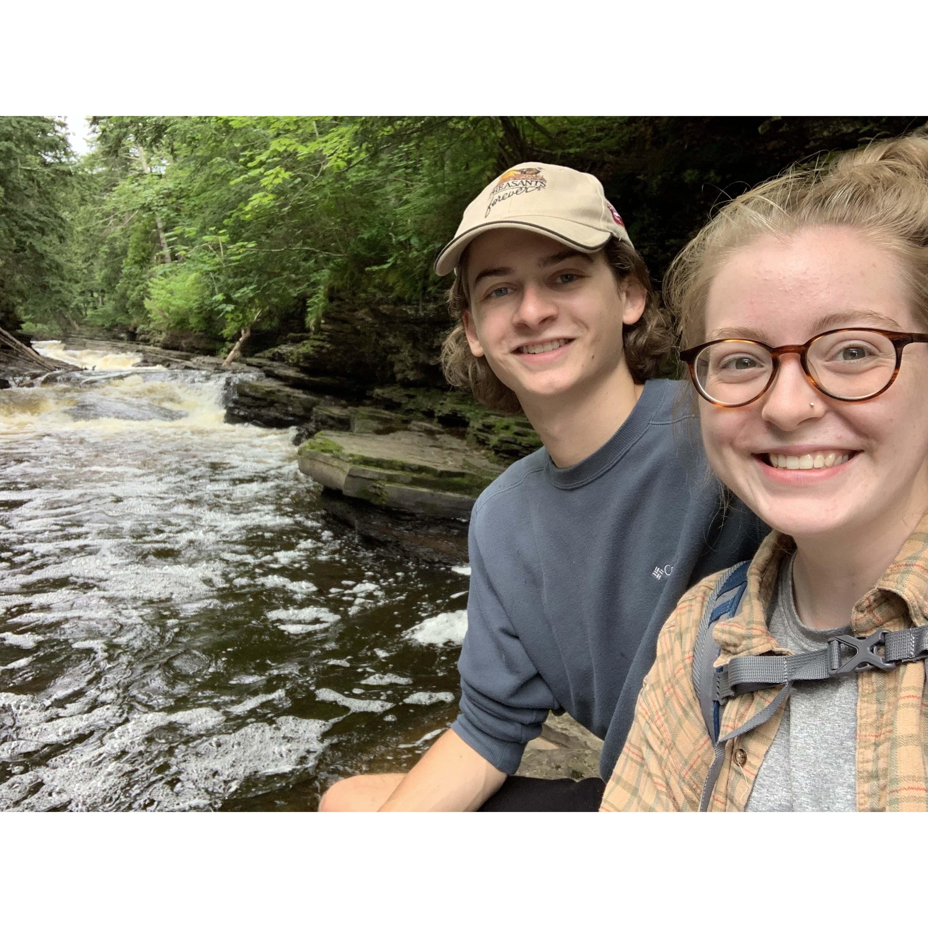 Hiking somewhere in the Porcupine Mountains
