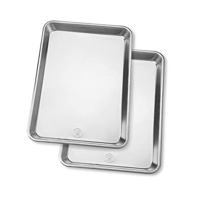 Baking Sheet Pan for Toaster Oven, Stainless Steel Baking Pans Small Metal  Cookie Sheets by Umite Chef, Superior Mirror Finish Easy Clean, Dishwasher