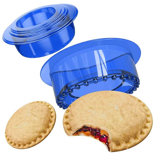 Tribe Glare Uncrustables Sandwich Maker - Sandwich Cutter for Kids - Sandwich Cutter and Sealer Have a Lovely Lunch Lunchable Box and Bento Box of Childrens Boys Girls (Blue)