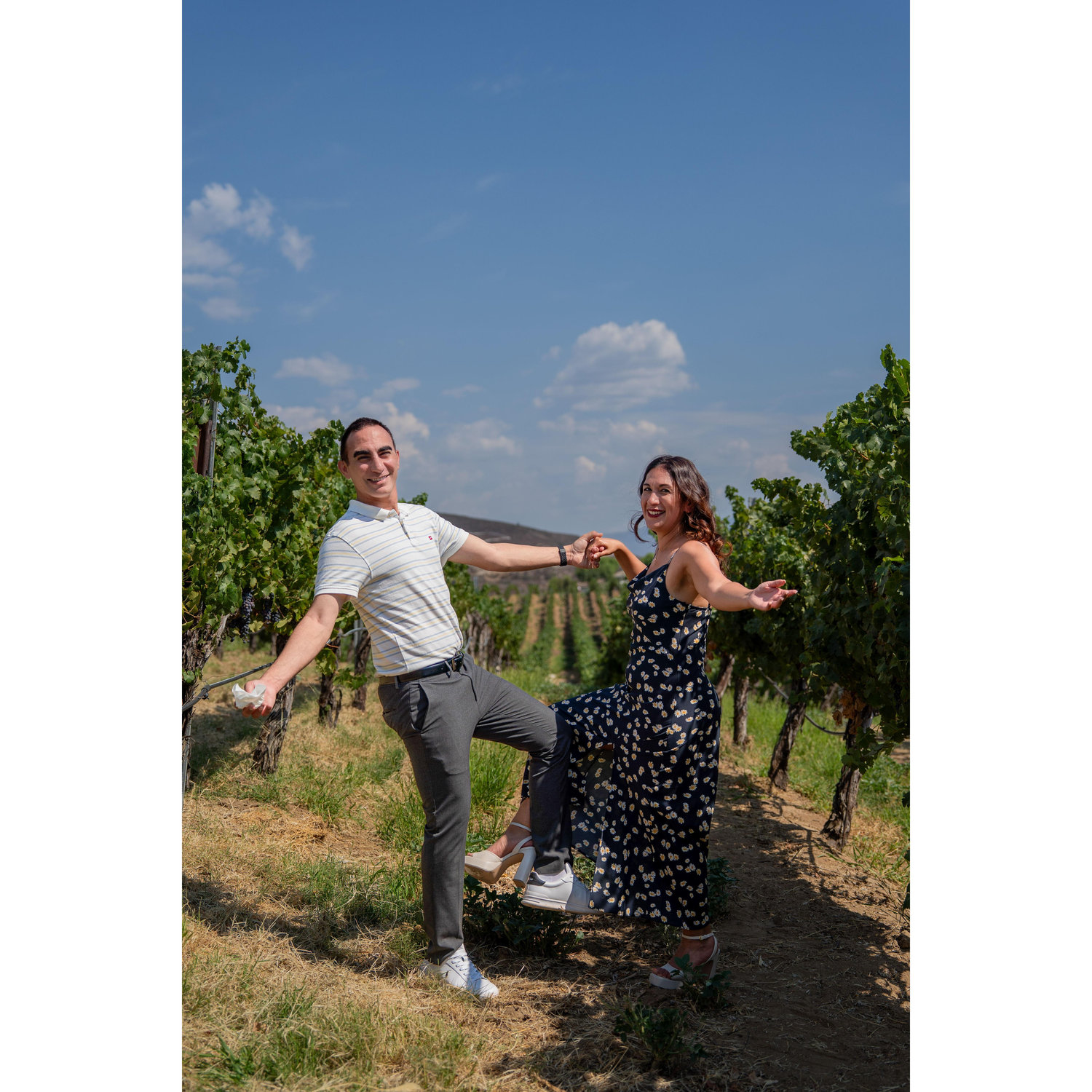 Practicing our dance moves.
