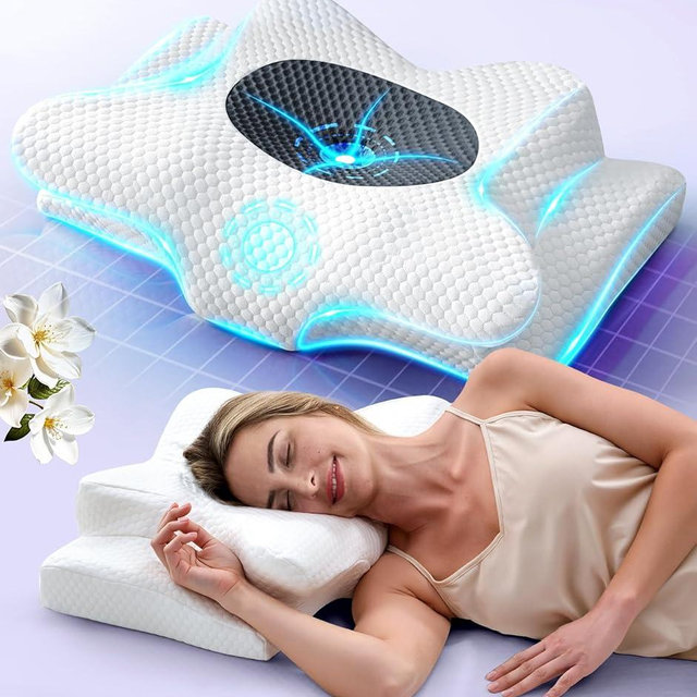 Sleep Doctor Approved Cervical Neck Pillow for Sleeping, Ergonomic Contour Side Sleeper Pillows for Adults, Cooling Orthopedic Pillow for Pain Relief Support, Memory Foam Pillows Back Stomach Sleepers