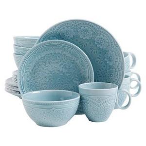 Gibson Elite - Gibson Alemany 16pc Dinnerware Set Aqua
