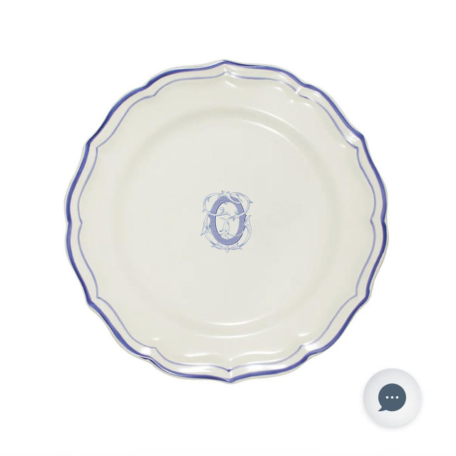 “O” Gien Filet Dinner Plate