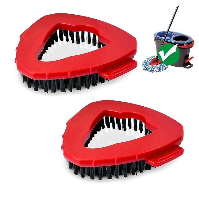 Oceda Scrubber Mop Head, Compatible with RinseClean 2-Tank System, 2 pcs Scrub Brush, Floor Scrubber Hard Bristle Cleaning Brush for Bathroom, Kitchen, Tub, Floor and Tile