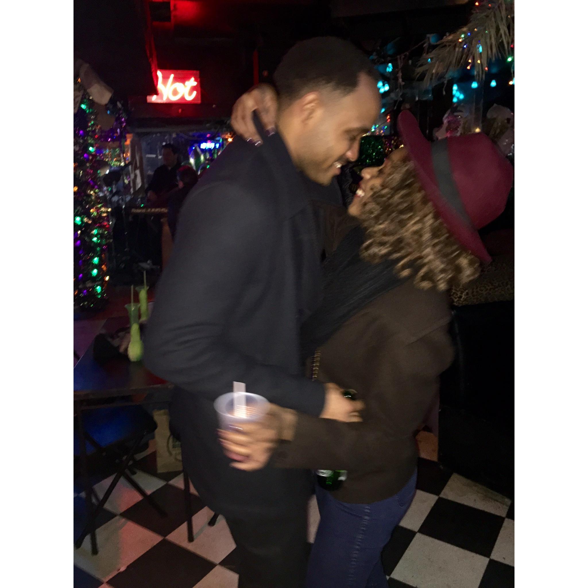 One of the few times I got him to dance with me