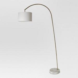 Shaded Arc with Marble Base Floor Lamp Brass Lamp Only - Project 62™