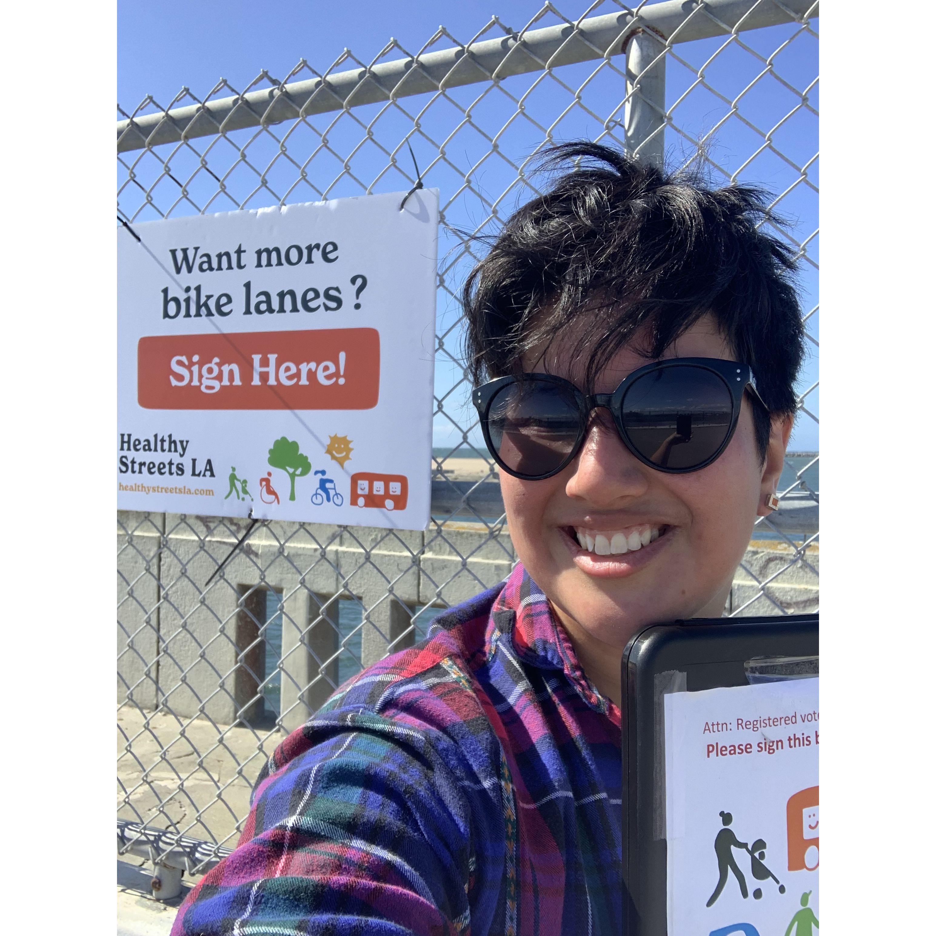 Katrina is very involved in local activism
