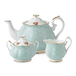 Royal Albert Polka Rose 3-Piece Tea Set
