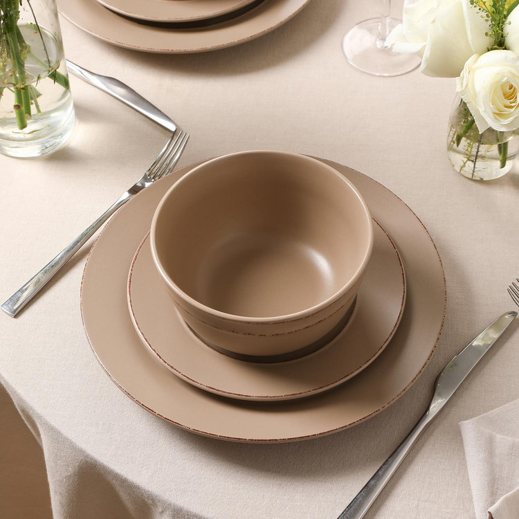 Earth & Clay, Earth & Clay Hazel 24-Piece Dinnerware Set, Service