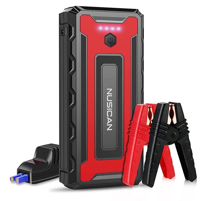 NUSICAN Car Jump Starter, 2600A 22000mAh 12V Portable Battery Starter, Auto Battery Booster Pack with Dual USB / Quick Charge 3.0 /Type-C (up to 8.0L Gas/8.0L Diesel)