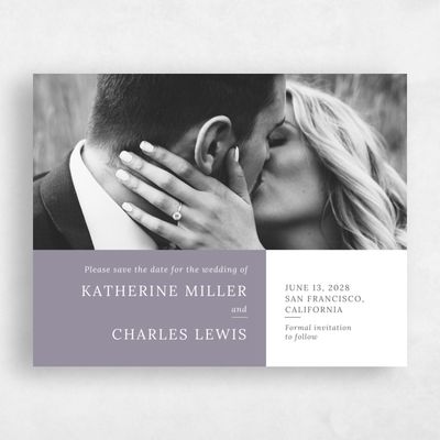 Purple Wedding Save the Date - Stevens Landscape