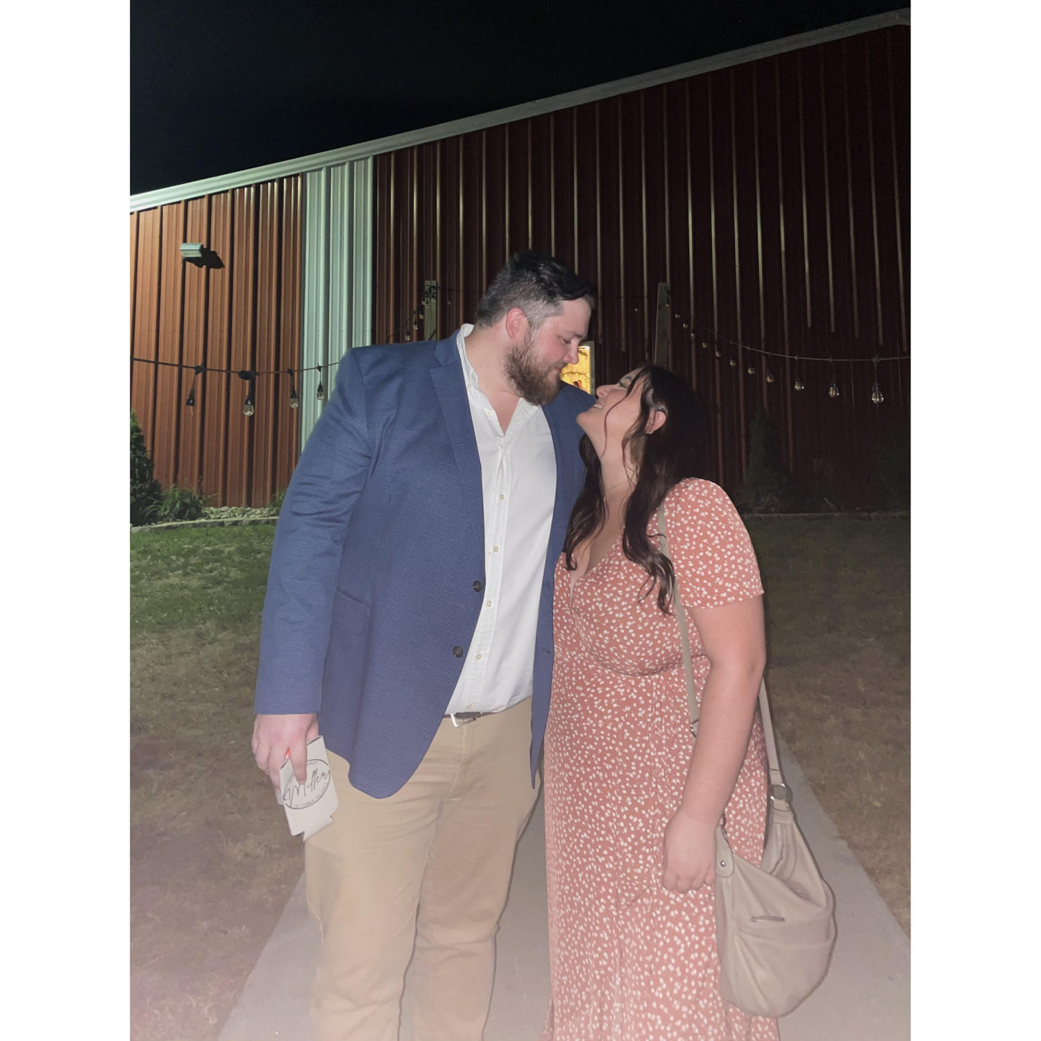 Our first wedding together. It was early on in our relationship, but we were both picturing our wedding day together already.