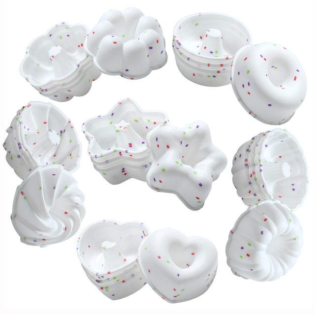 To encounter 24Pack Silicone Molds, Nonstick 2 3/4 inch Silicone Donut Mold, Silicone Baking Cups, Silicone Donut Pan, Muffin, Jello, Bagel Pan