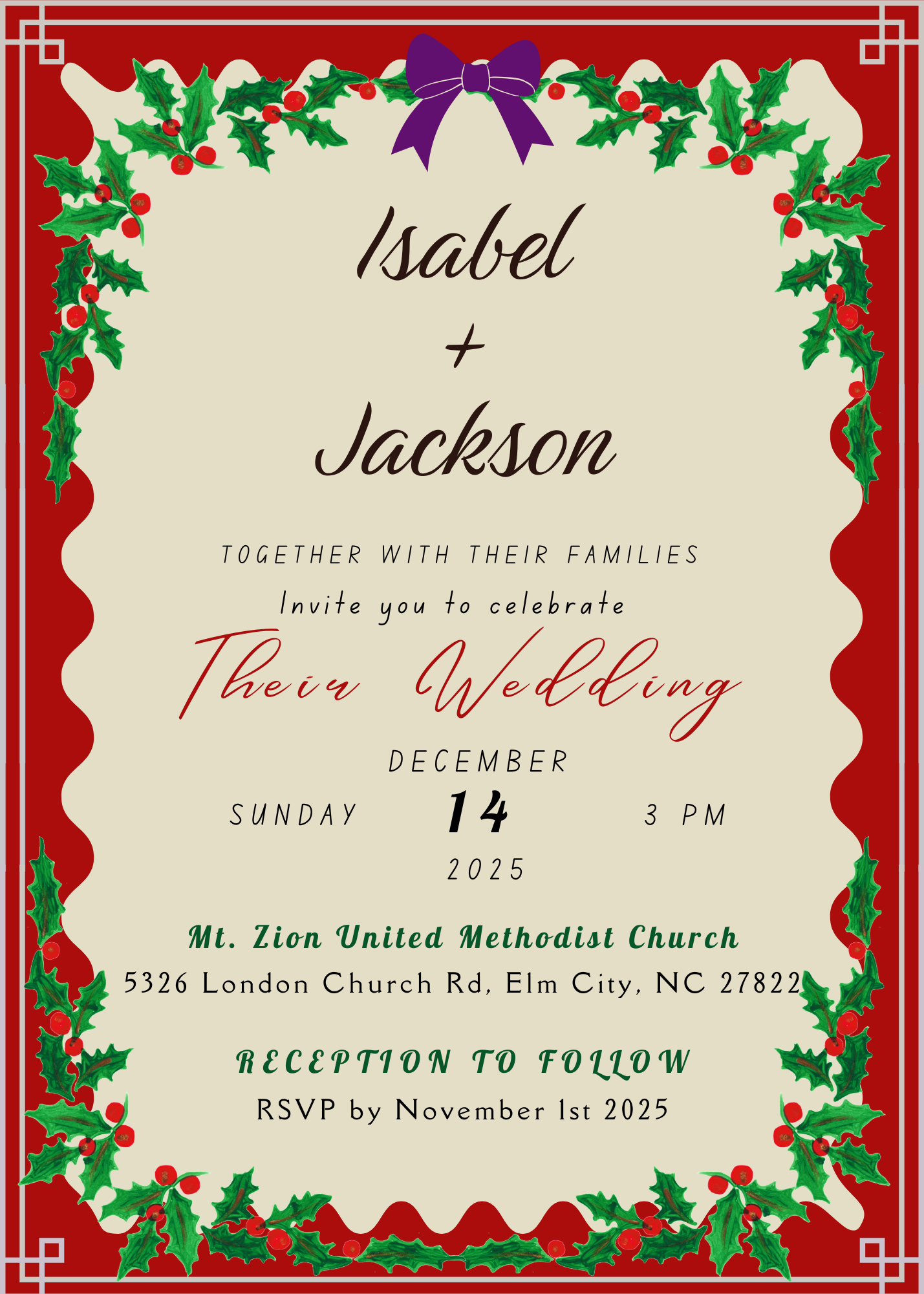 The Wedding Website of Isabel Tremble and Jackson Huneycutt