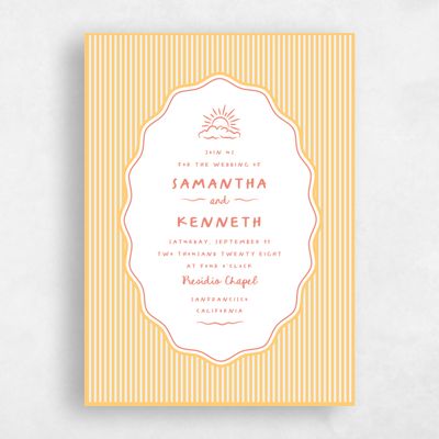 Honey, Yellow Wedding Invitation - Sole Classic