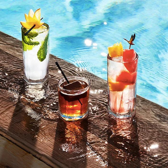 Poolside drinks on our honeymoon