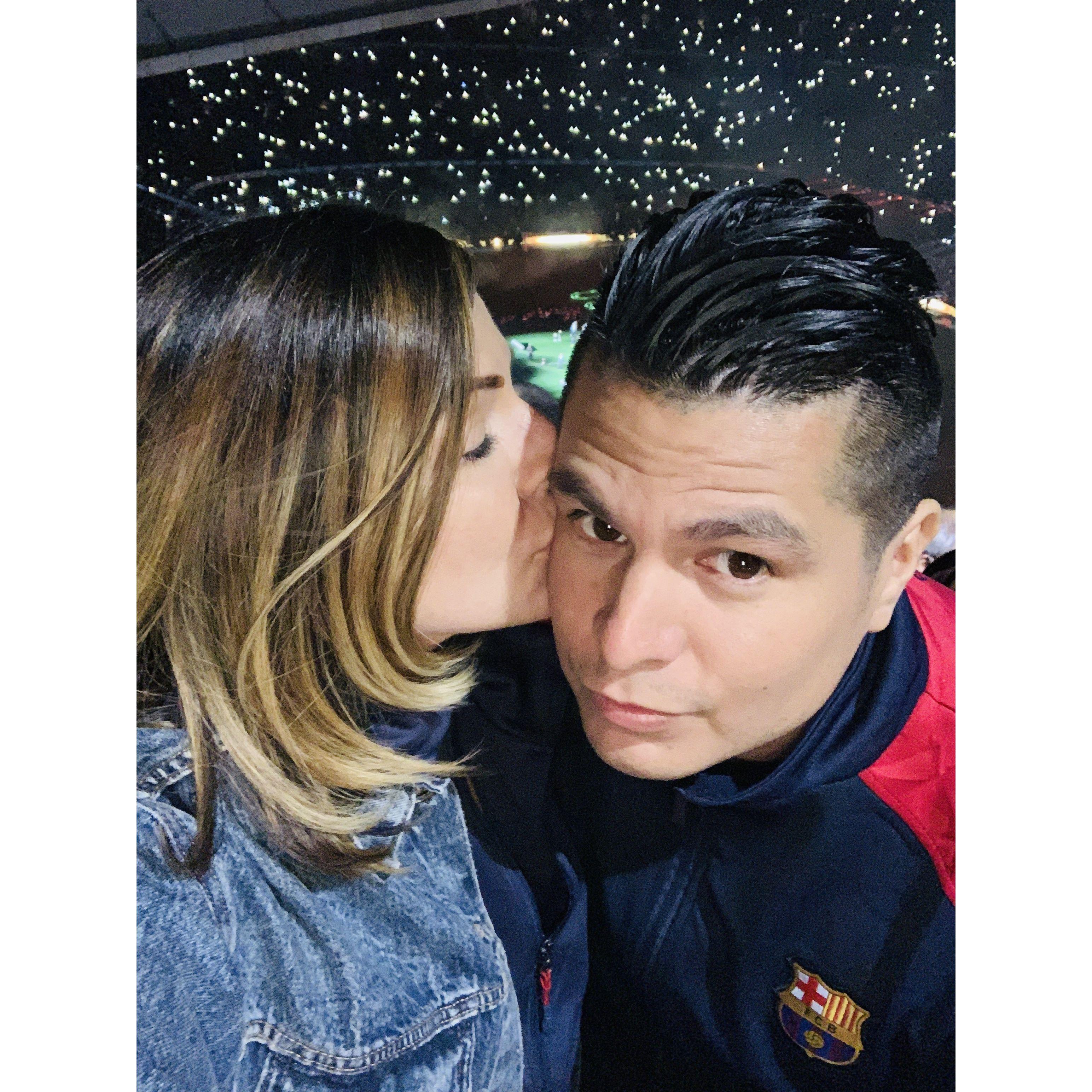 Watching OUR hero, Messi, win La Liga Cup at the Camp Nou, Barcelona, was a dream come true and a moment we will never forget.