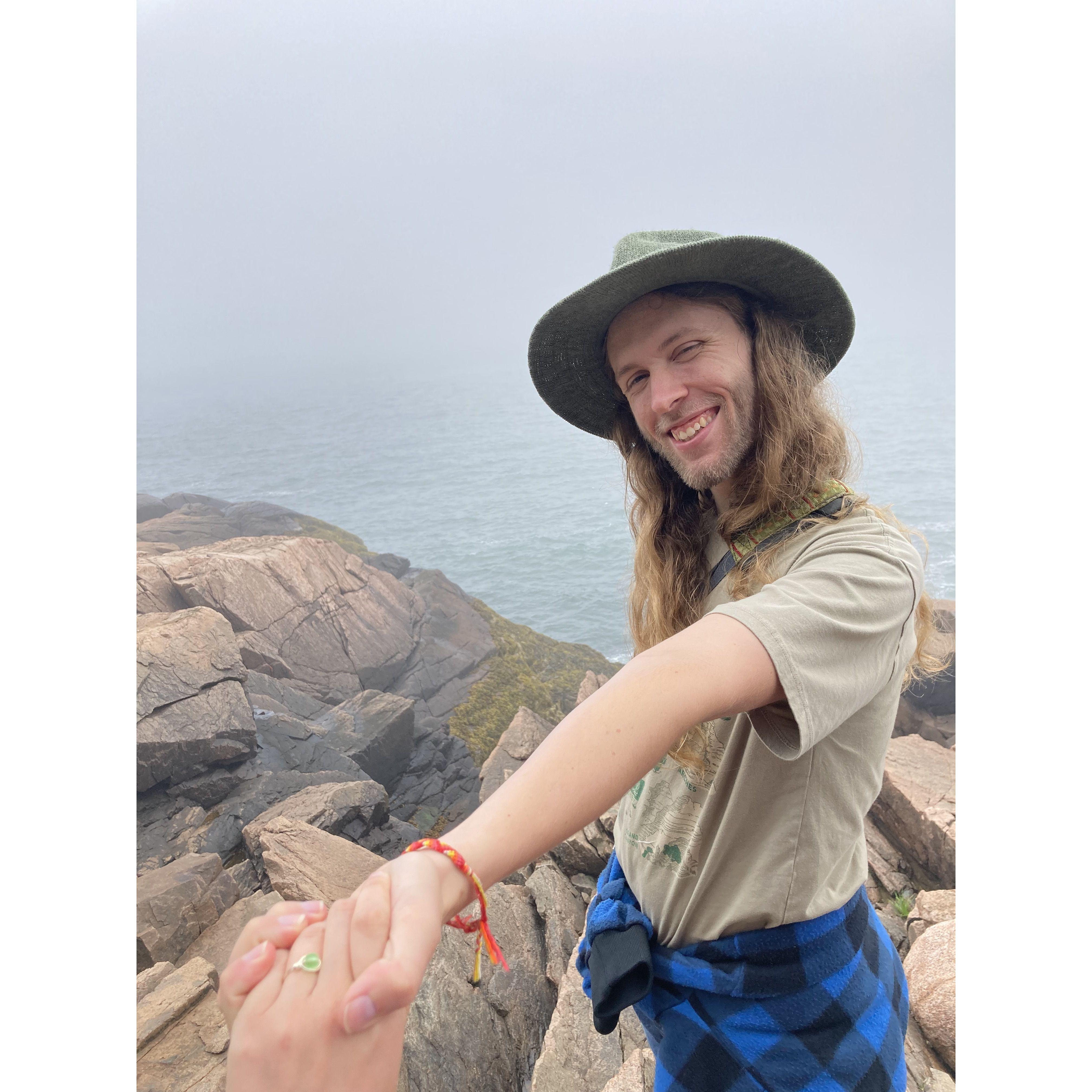 Promise ring era! A fun fact about this ring is that the gemstone is Maine seaglass. 2023.