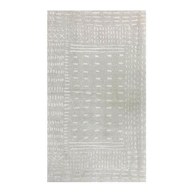 Gisa Washable Mat, Medium 2' 3.5" X 3'11", Soft Gray